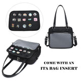 Oxford Ita Bag Crossbody Shoulder Bag Satchel Messenger Backpack Multi-Purpose Pins Display