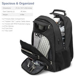 Extra Large Laptop Backpack for Men,37L Gaming Laptop Backpack,18.4Inch Travel Backpack with USB Charging Port, Business Flight Approved -Big Capacity Computer Bag College Bookbag, Black Black