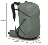 Osprey Sportlite 25L Lightweight Hiking Backpack for Men and Women, Pine Leaf Green, M/L