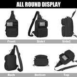 Wotony RFID Blocking Tactical Crossbody Bag for Men - Durable EDC Sling Shoulder Bag with Multi-Pocket Storage