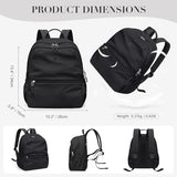 GOLF SUPAGS 13L Mini Backpack Lightweight Nylon Daypack for Women, Small City Pack, Versatile Ladies Backpack for Shopping & Travel, Black