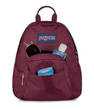 JanSport Half Pint Mini Backpack, 10.2 L - Durable Mini Bag Purse with Adjustable Shoulder Straps, Single Main Compartment, Zippered Stash Pocket, Cherry Lacquer
