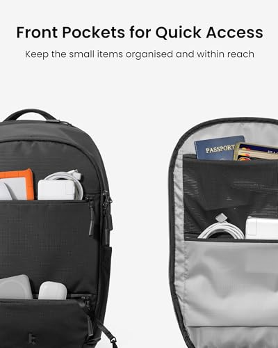 26l weekend travel backpack tomtoc Laptop Backpack 26L, Large Business Work Bag Fits 15.6-16 Inch Laptop, Water-Resistant Durable Computer Travel Backpack for Business Trip, Weekend Getaway