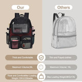 Busiuw Mesh Backpack Heavy Duty for Adults，39L Large College Bookbag