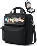 Zipper Binder 3 Ring with Ita Window, 3 Inch D-Ring Binder with Zipper and Strap Fits 14" Laptop, 600+ Sheets Capacity 3-in-1 Shoulder/Backpack/Handle Binder Bag for School Office Commute, Black