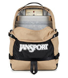 JanSport Small Seattle Pack – Compact Backpack with Main Compartment, Dual Water Bottle Pockets, and Padded Sleeve for 15-Inch Laptop, Travertine