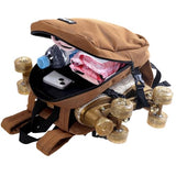 JajaHoho Roller skates bags for Women Men, Multi-functional Sports Backpack for Rollerskates, Ice skates, Inline skates, Skate Gear Storage, Durable and Stylish, 11 x 9 x 3 inches (Chestnut Brown)