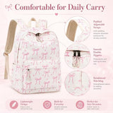 LOIDOU Backpack for Girls School Backpacks Bookbags for Elementary Middle School Women Laptop Backpacks (Bow tie Beige, L-17)