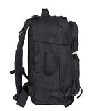 Rockland Military Tactical Laptop Backpack, Black, Large