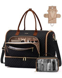 LOVEVOOK Convertible Travel Duffle Bag for Women Men, Garment Bag for Travel, Quilted Overnight Weekender Carry On Duffel Bags for Airplane, Suit Bags for Trip, Business