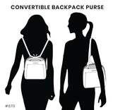 CHALA Convertible Backpack Purse - Women Convertible Shoulder Purse with Adjustable Strap - Hummingbird A - blue