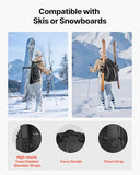 VEVOR Ski Boot Bag, 65L, Snowboard Boots Travel Backpack for Men Women, with Waterproof Exterior & Bottom, Durable 1680D Oxford, Bag for Skis, Snowboard, Helmet, Goggles, Gloves, Accessories (Black)