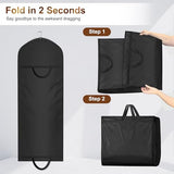 MISSLO 65" Long Garment Bags for Travel for Women 4" Gusseted Dress Bags for Gowns Waterproof Dress Protector Bag for Closet Storage Clothing Covers for Hanging Clothes Wedding Dresses Storage