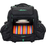 Westside Discs Empire Disc Golf backpack | Large Frisbee golf bag | Holds up to 24 Discs (Black)