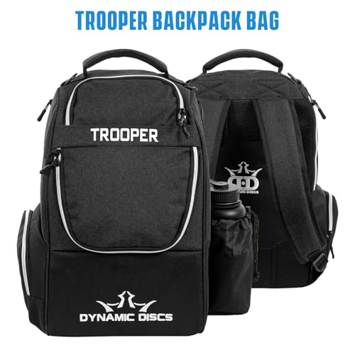 Dynamic Discs Trooper Disc Golf Backpack Starter Set | Prime Disc Golf Set of 3 – Judge, Truth & Escape | Prime Burst Base Plastic | Ideal for Beginners & Recreational Players (Black)