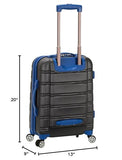 Rockland Melbourne Hardside Expandable Spinner Wheel Luggage, Grey, Carry-On 20-Inch