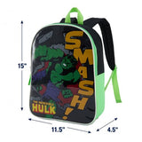 Marvel Hulk Backpack - Boys Backpack for School