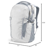 THE NORTH FACE Women's Pivoter Everyday Laptop Backpack, TNF White Metallic Mélange/Mid Grey, One Size