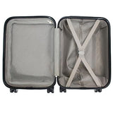 World Traveler Chariot 20-inch Carry-On Spinner Luggage with Laptop Pocket, Grey