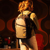 Topo Designs Commuter Backpack, Rugged and Durable Recycled Nylon Fabrics, 25L Capacity, Moulded Back Panel, External Access Laptop Sleeve (Black/Neutral)