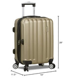 Dejuno Camden New Generation Hardside 3-piece Expandable Spinner Luggage Set - Champagne