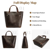 S-ZONE Leather Mini Crossbody Tote Bag Satchel Top-Handle Handbags Shoulder Purses with Inner Pouch