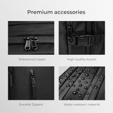 UMydeal Rolling Vacuum Backpack, Travel Compression Suitcase with Hinomoto Wheels, USB C Ports, Anti-Theft Lock, 70L Expandable Waterproof Laptop Bag for Flight, Business & Trips