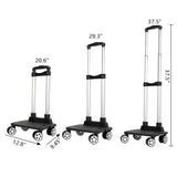 Backpack Trolley - 4 Wheels Folding Compact Lightweight Luggage Cart, Travel Trolley for Bags/Lunch Backpack/Golf Bag (4 Wheels)