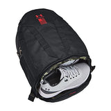Under Armour Unisex-Adult Hustle 5.0 Backpack , (017) Black / Black / Red , One Size Fits All