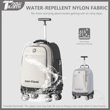 NEW TILAMI 19 Inch Rolling Backpack 4 Spinner Wheels for School Travel, White
