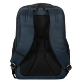 Targus HeritageLuxe Backpack 15-16” – Blue Laptop Bag with SafeSling Protection, RFID Pocket, USB-C Charging, Tracker Slot, Eco Fabric, Leather Accents - TBB65602GL