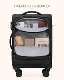 Coolife Upgraded Softside Luggage, TSA Lock, Spinner, 3-Piece 1800D Set