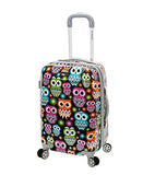 Rockland Departure Hardside Spinner Wheel Luggage, Owl, 2-Piece Set (20/28)