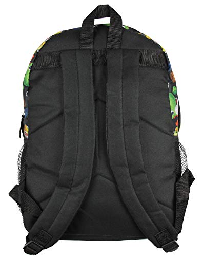 Bioworld Super Mario Bros. Backpack All Over Character Print 16" Bag