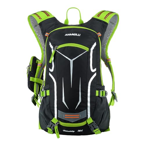 Outdoor Cycling Backpack, Bicycle Backpack, Water Bag Backpack, Mountain Hiking Backpack (Green, Single Backpack)