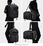 WITZMAN Carry On Travel Backpack for Men Large Convertible 45L Nylon Backpack 3 in 1 Bag and Nylon Sling Bag Travel Crossbody Bag Waterproof Casual Hiking Daypack