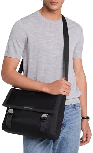 Michael Kors Men's Malone Cargo Messenger Bag, Black, One Size