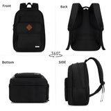 BICPSRO Classic School Backpack for Boys Girls Teens, Black Backpack for Men Women, 15.6 Inch Laptop Bookbag with Reinforced Straps for College High Middle School Work Business Book Bag