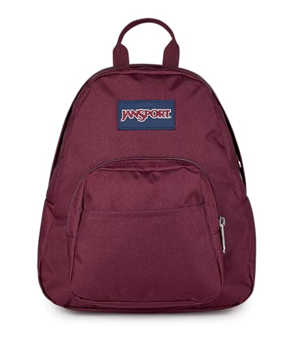 JanSport Half Pint Mini Backpack, 10.2 L - Durable Mini Bag Purse with Adjustable Shoulder Straps, Single Main Compartment, Zippered Stash Pocket, Cherry Lacquer