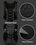 Outplea Small Hiking Backpack with 3D Sponge Backpanel for Men Women, 15L Waterproof Lightweight Cycling Backpack with Chest Strap & Helmet Buckle & Hanging Loop for MTB Biking Jogging, Black