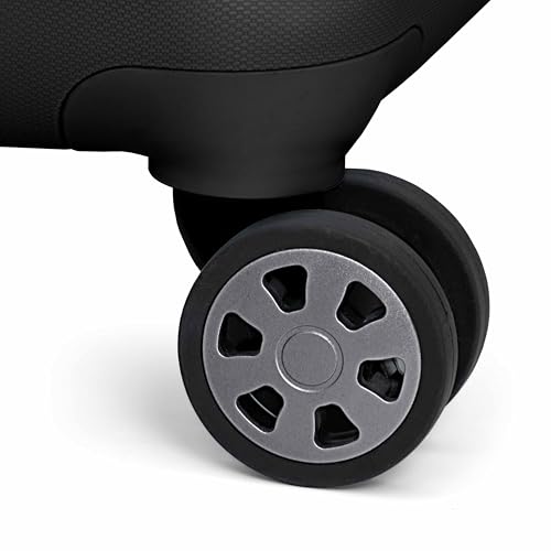 Traveler's Choice Pagosa Hardshell Expandable Luggage with Spinner Wheels, Black, 26-Inch Medium