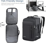 Gieury Carry On Backpack, 50L Travel Backpack, Luggage Backpack TSA Flight Approved Laptop Backpack for Men & Women, Large Expandable 40L Daypack Lightweight Business Weekender Bag, Black