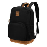 Ocean Pacific La Playa Canvas Backpack for Travel, Sports, Beach, Work, Casual Daypack for Men Women Fits 15.6 Inch Laptop (Black)