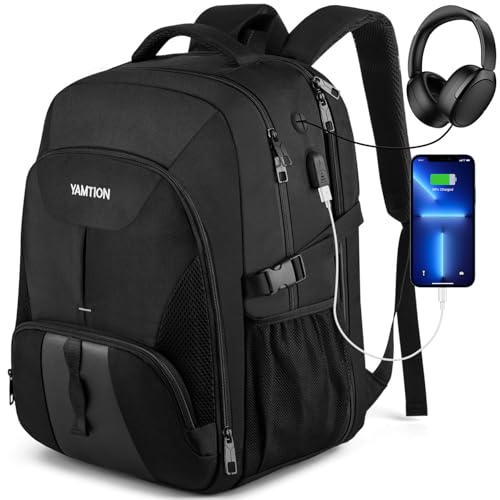 YAMTION School Backpack for Teens and Adults,17.3 Inch Laptop Bookbag for High School College Students Work Office Business Travel