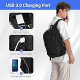 Kono Travel Laptop Backpack with USB Charging Port, Business Anti Theft Slim Sturdy Personal Item Bag, Water Resistant College Computer Daypack for Men & Women Fits 15.6 Inch Notebook, Black