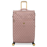 It Luggage Glimmering 32" Softside Checked 8 Wheel Expandable Spinner, Mink Gold