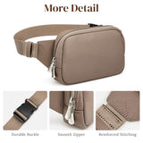 S-ZONE Leather Fanny Pack for Women RFID Blocking Waist Belt Bag Crossbody Purse