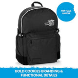 Cookies Off The Grid Smell Proof Backpack – Odor Proof Travel Backpack with Laptop Sleeve, Multiple Pockets, 24.5L Capacity – Durable School, Gym, Work, Office & Everyday Streetwear Bag - Black