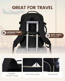 LOVEVOOK Travel Backpack for Women & Men 40L,Airline Approved Carry On Backpack Travel Essentials,TSA Carry on Luggage,Waterproof Personal Item Travel Bag,Suitcase with 3 Packing Cubes,Black-Black