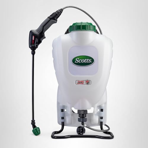 Scotts 2 Gallon Lithium-Ion Power Wand Backpack Sprayer for Sprayer for Watering, Fertilizing and Controlling Weeds in Lawn, Garden, Yard